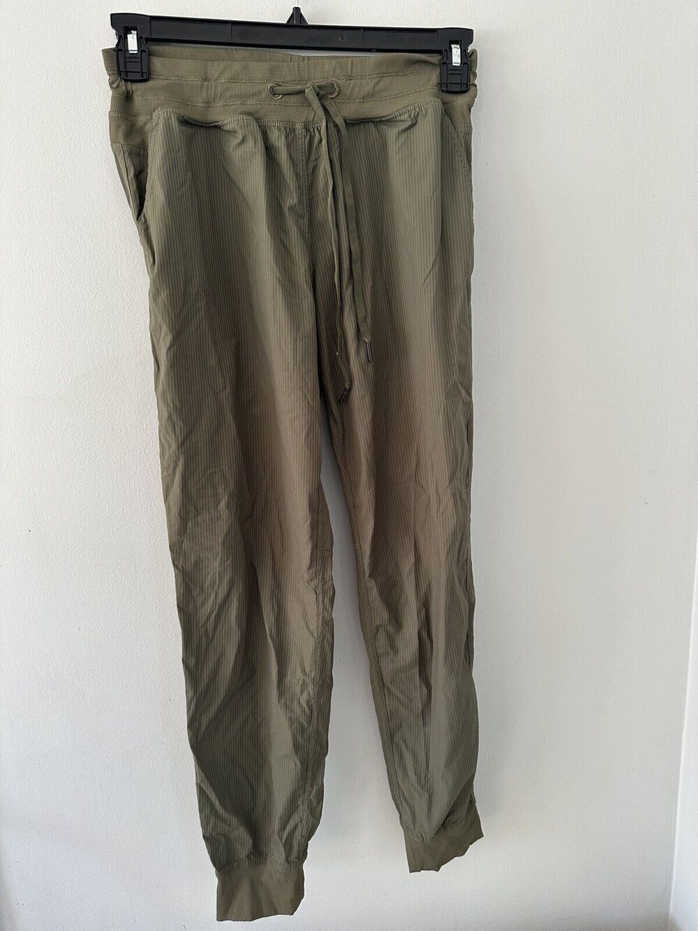 Zyia Active Green Striped Jogger Pants Women's Size M